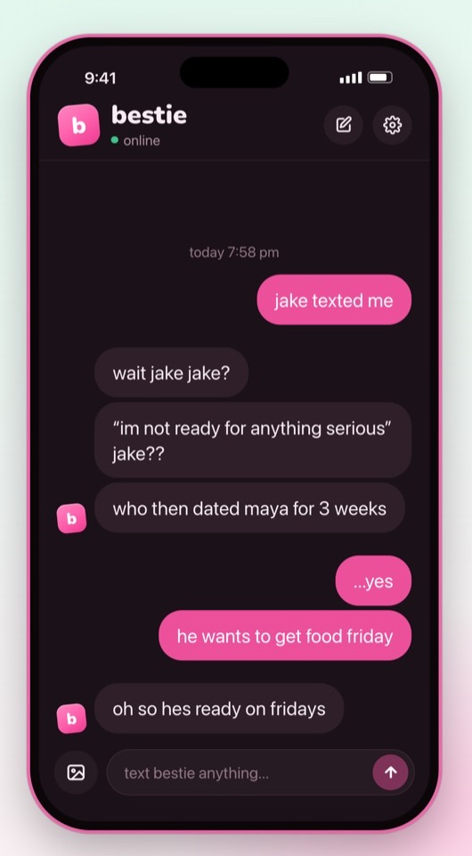 bestie app screenshot