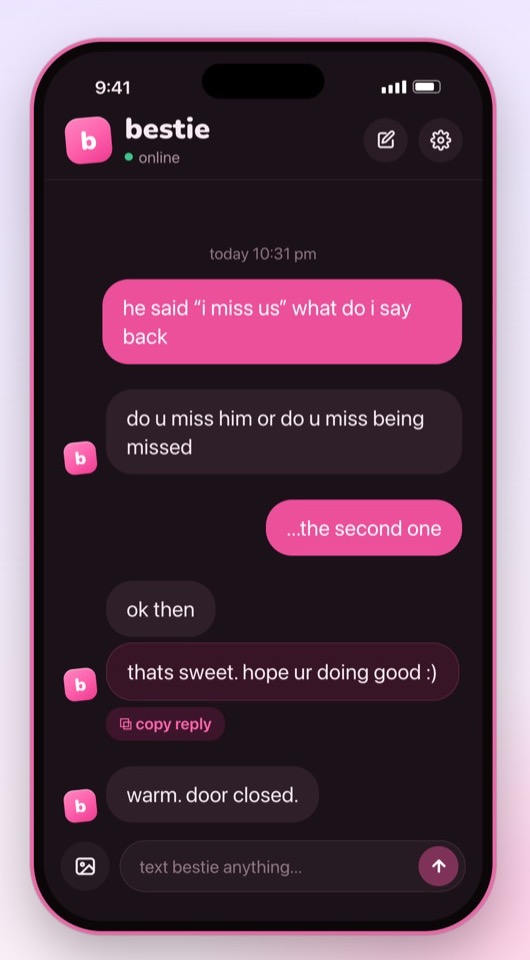 bestie app screenshot